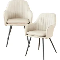 [en.casa] Esszimmerstuhl Kannonkoski im 2er Set Beige