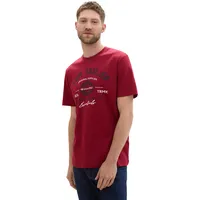 Tom Tailor T-Shirt mit großem Logofrontprint, rot