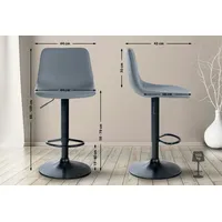 CLP Barhocker Divo Kunstleder grau/schwarz
