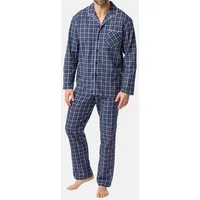 RÖSCH Pyjama Basic in Navy Check | Gr.: 48
