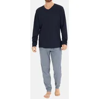 RÖSCH Schlafanzug Basic in Minimal Blue | Gr.: 48