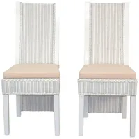 Moebel-direkt-online möbel direkt online Rattanstuhl 2er-Set mit Sitzkissen