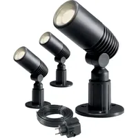 Garden Lights LED Strahler Alder 3er Set Kunststoff 2