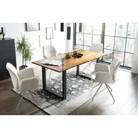 SalesFever Essgruppe 5 tlg. 180 cm | Bezug Strukturstoff,