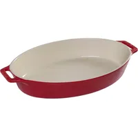 Staub Auflaufform Keramik, oval, Kirsche, 37cm