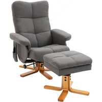Homcom Relaxsessel,, Dunkelgrau, Kunststoff, Holz, 86x99x80 cm, Wohnzimmer, Sessel,
