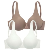 Nuance T-Shirt-BH Damen nougat+weiß Gr.95E
