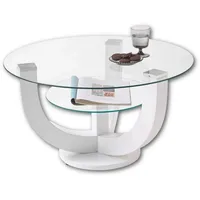 Stolkom Stella Trading DENVER Glas Couchtisch rund in Hochglanz