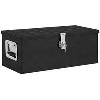 VidaXL Aufbewahrungsbox Schwarz 70x31x27 cm Aluminium