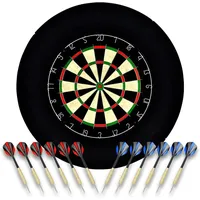 COFI 1453 Sisal/Borsten-Dartscheibe mit Stapelfreiem Bullseye, 18 g Stahlspitzen-Dartset,