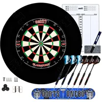 COFI 1453 Dartscheibe Steeldart, Profi mit 6 Dartpfeile Metallspitze,