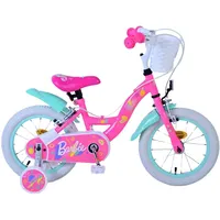 Volare Kinderfahrrad Barbie 14 Zoll. ohne Rücktrittbremse - Rosa