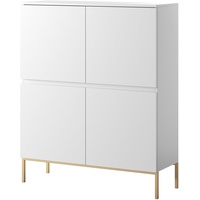 Selsey Highboard Weiß Goldene Beine Bemmi - Sideboards, Highboards