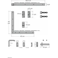 Plus Einzeltor 100 x 90 cm Umbragrau/Holz