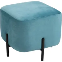 Homcom Fußhocker Fußstütze gepolstert Polyester Stahl 44,5 x 44,5
