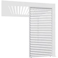 Weide Horizontale Lamellenwand für Weide Pergola 1,13m in Weiß