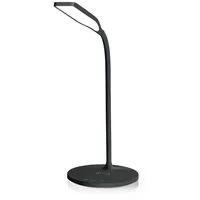 Nedis LTLGQ4M2BK - LED-Tischlampe, 15 W mit Qi, schwarz
