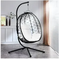 RAMROXX Luxus Hängesessel New XXL Gestell Schwarz mit Korb