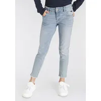 KangaROOS 7/8-Jeans KANGAROOS "Stretch-Jeans mit Logo-Stickerei", Mädchen, Gr. 140,