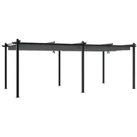 VidaXL Gartenpavillon mit Ausziehbarem Dach Anthrazit 3x6 m Aluminium