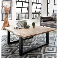 SAM Outillage Couchtisch Baumkante 120x80 cm Akazie naturfarben schwarz