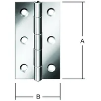 Vormann Tür-Scharnier schmal B41xH80mm,gerollt verzinkt