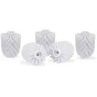 Relaxdays Ersatzbürstenköpfe weiß Kunststoff Innengewinde: 9,5 mm