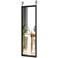 Costway Wandspiegel Türspiegel Hängespiegel 120x37cm Schwarz