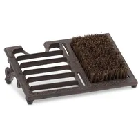 Relaxdays Schuhabstreifer, aus Gusseisen, große Bürste, Stiefelknecht, antikes Design,