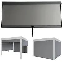 Mendler Seitenwand für Pergola HWC-L46, Pavillon Rollo Ersatzseitenwand, Stoff/Textil