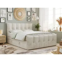 MKS Meble King Boxspringbett 160x200, Boxspringbett 160x200 mit Bettkasten
