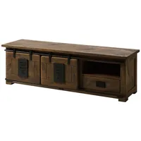 MASSIVMOEBEL24.DE TV-Board 160x45x50 braun lackiert RAILWAY #401 - 2