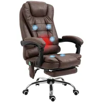Vinsetto Bürostuhl mit Massagefunktion, Ergonomisch Schreibtischstuhl mit Liege- &
