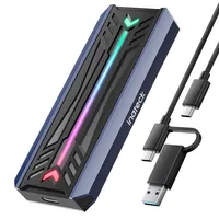 Inateck RGB M.2 NVMe SATA SSD Gehäuse 10 Gbps,