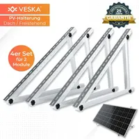 Veska Solarmodul-Halterung 114cm für Flachdach Freistehend verstellbar 0-90°