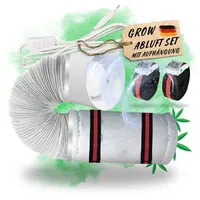 TronicXL Grow Abluft Set 100mm leise mit Aktivkohlefilter Aufhängung