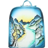 GREENLAND Nature Art+Craft City Rucksack Leder 37 cm mehrfarbig