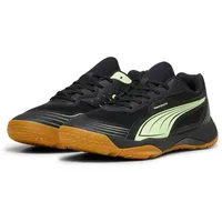Puma Solarflash III Indoor Court Shoe, Black-Fizzy Apple, 46.5