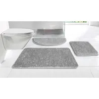 MY HOME Badematte Glitzer Grau 80 x 150 cm
