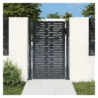 VidaXL Gartentor Anthrazit 105x130 cm Stahl Quadratisches Design