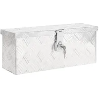 VidaXL Aufbewahrungsbox Silbern 50x15x20,5 cm Aluminium