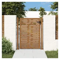 VidaXL Gartentor 105x130 cm Cortenstahl Quadratisches Design
