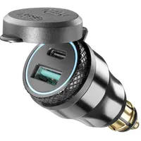 Interphone Cellularline Aluminium, Usb-auf-usb-typ-c-din-adapter - Black