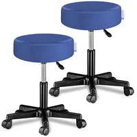 CASARIA Rollhocker Höhenverstellbar 10cm Polsterung 46-60cm Sitzhöhe 360° Drehbar