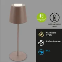 Briloner - LED Tischlampe kabellos Touch, dimmbar in Stufen,