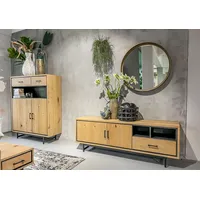 GUTMANN FACTORY Highboard GUTMANN FACTORY, beige (natur), B:115cm H:145cm