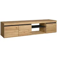SKRAUT HOME TV-Schrank mod NATURALE ''Eiche/Schwarz'', 2 Türen und
