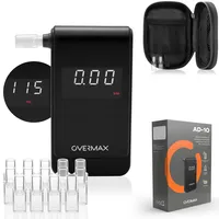 Overmax AD-10 Alkoholtester, Persönliches Alkoholmessgerät, Präzisionsmessung +/- 0,05 ‰