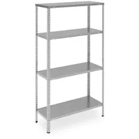 Relaxdays Metallregal verzinkt, 4 Böden, bis 160 kg, Schwerlastregal