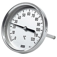 Riegler Bimetallthermom., hochw. Ausfür, L1=63/L2=43, Ø63, 0°C bis 160°C